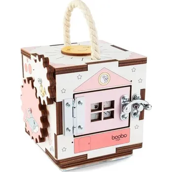 Hlavolam Aktivity kostka MINI PINK BooboToys