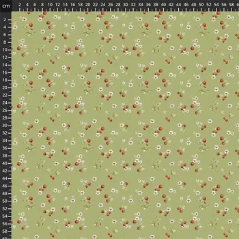 US 999-794 Louka a les Lesní jahůdky vícebarevná bavlněná látka patchwork