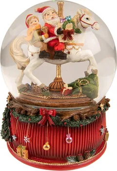 Vánoční dekorace Clayre & Eef 65154 hrající sněžítko Santa