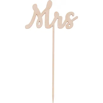 FK Dřevěná zapichovací ozdoba (Mrs) - 22x11 cm