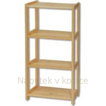police Dřevěný regál DREWMAX BOG124 Šířka: 50 cm, Barevné provedení: Přírodní
