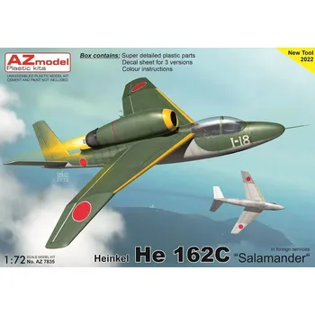 Plastikový model 1:72 Heinkel He 162 C Salamander „in Foreign Services“