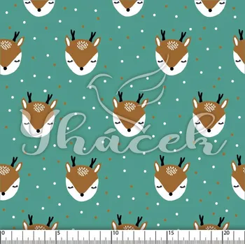 Zakázkový tisk, softshell, kočárkovina... Koloušek a puntíčky na špinavé mátě Látky k tisku: Softshell letní