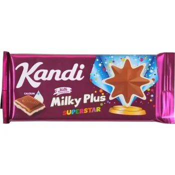 Čokoláda Mléčená čokoláda Kandit Superstar Milky plus