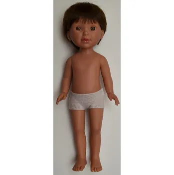 Panenka Realistická panenka chlapeček Paul bez oblečení od firmy Vestida de Azul (Španělská panenka - 33 cm - tmavě hnědé vlasy)