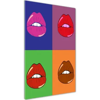 Obraz Vertikální Foto obraz sklo tvrzené Barevná ústa