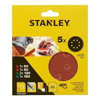 Brusný papír Stanley papíry pro excentrickou brusku O 125 mm