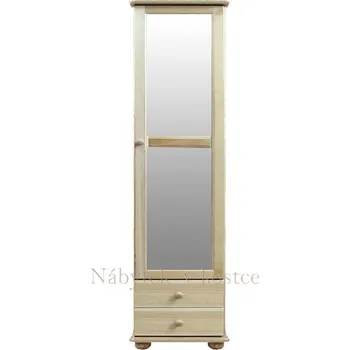 Komoda Skříň s policemi VILMA se zrcadlem Barevné provedení: Přírodní