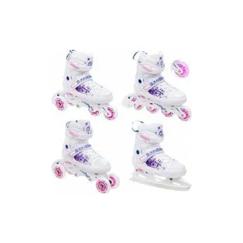 Kolečkové brusle Raven Meia 4v1 svítící LED přední kola EU 28-32 brusle + DÁREK DLE VÝBĚRU!