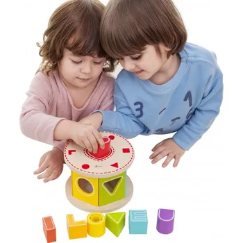 Dřevěná hračka Classic World Dřevěná vkládačka písmen a senzorických bloků