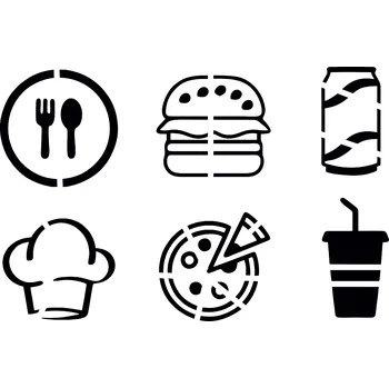 ARTEMISS Jídlo - plastová šablona 459 Rozměr: E 29x29cm