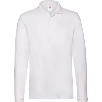 Pánské tričko Fruit of the Loom Pánská polokošile s dlouhým rukávem 63-310-0 White XL
