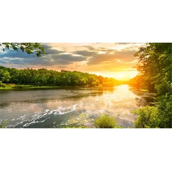 Obraz Foto obraz skleněný horizontální Soumrak nad řekou