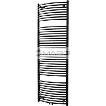 Radiátor Smart10 Roll Radiátor trubkový prohnutý se středový připojením 1775 x 600 mm, 949 W, černý samet (doporučená topná tyč 1000 W), ROLL RM 1775-0600-51
