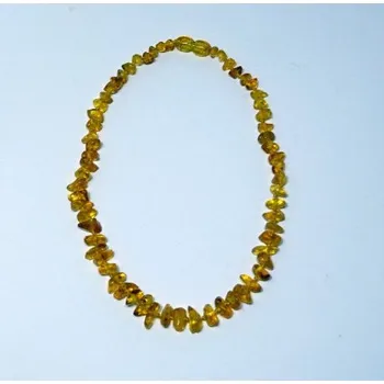 Dětské navlékací korálky Jantarové dětské korálky medové