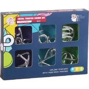 Hlavolam ALBI Sada 6 kovových hlavolamů