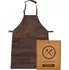 Kuchyňská zástěra Old West Kožená zástěra pro milovníky grilování tmavě hnědá