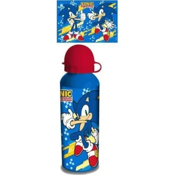 Láhev Coriex Ježek Sonic dětská aluminiová láhev 500ml červené víčko