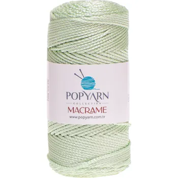 Příze POPYARN Příze Macrame B026 - zelená, 100g 140m