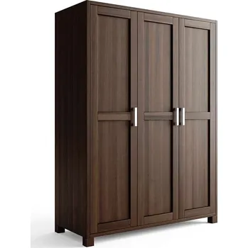 Šatní skříň Buková skříň KANSAS Amida z masivu Barevné provedení: Dub tmavý