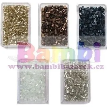 Dětské navlékací korálky Korálky/rokajl sekaný - měděná č.2 > Ø3mm (sáček 30g)