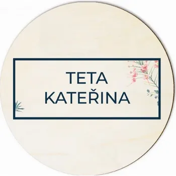 Jmenovka na stůl Jmenovky minimalistické květiny