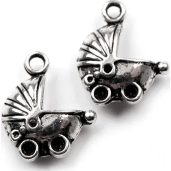 Přívěsek Přívěsek kovový - KOČÁREK 13x15mm (2ks)