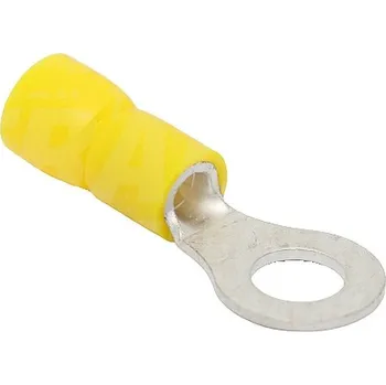 Kabelové oko Tracon SSZ25-6 Izolovaná Cu lisovací kabelová oka, žlutá, pocínovaná 25mm2, M6, (d1=7,7mm, d2=6,4mm),PVC (Tracon SSZ25-6)