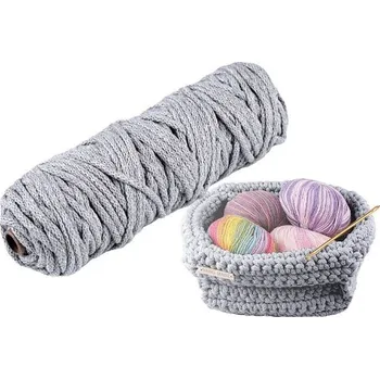 Příze Bavlněná šňůra s duší - šedá