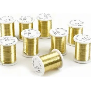 Drátek bižuterní Ø 0,3mm - zlatý (návin 10m)