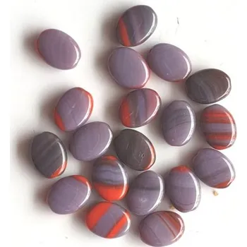 Korálek Korálky skleněné (30 kusů) - ovál 9×12mm, žíhaný > Ø9mm