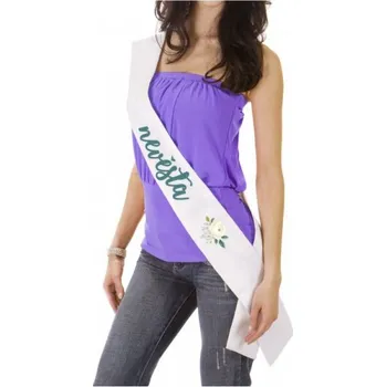 Svatební dekorace Rozlučková šerpa nevěsta s růží