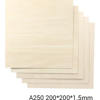 Příslušenství k 3D tiskárně Snapmaker Basswood Sheet-A250 / 200x200x1,5mm / 5-pack