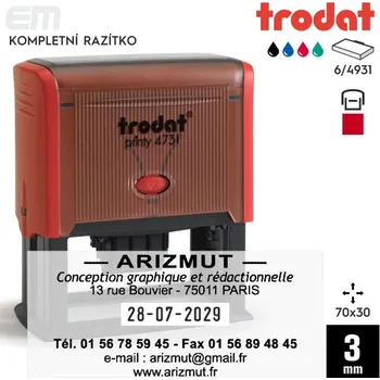 Razítko Razítko Trodat 4731 [70x30mm] s datem - kompletní razítko