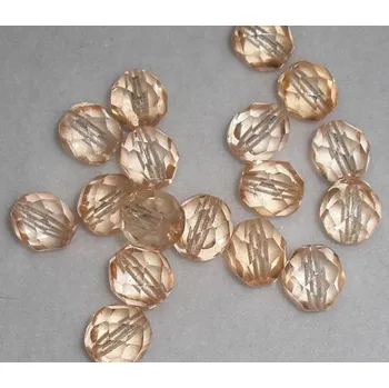 Dětské navlékací korálky Korálky broušené/ohňovky - oranžová světlá > Ø8mm (15 kusů)