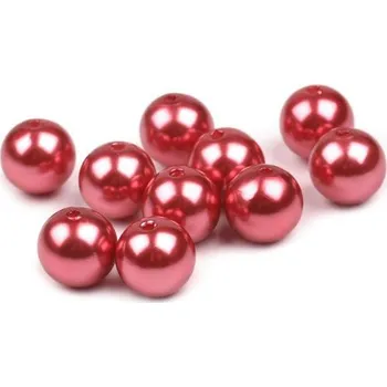 Korálek Plastové voskové perly - růžová cyklámenová > Ø16mm(25 ks)