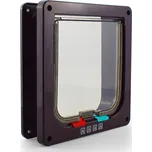 Dvířka BENTECH pro psy a kočky s tunelem hnědá (S) HST190