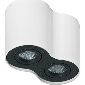 Stropní bodové přisazené svítidlo Azzardo Bross 2 white/black AZ1753 GU10 2x50W IP20 17cm bílo-černé