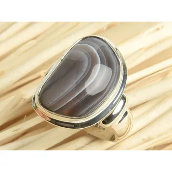 Prsten Achát prsten nepravidelný tvar vel.54 Ag 925/1000 10,4g