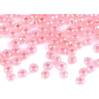 Dětské navlékací korálky Rokajl PRECIOSA růžová perleť > (10/0) Ø2,3mm (sáček 20g)