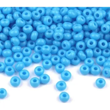 Dětské navlékací korálky Rokajl PRECIOSA modrá světlá > (10/0) Ø2,3mm (sáček 20g)