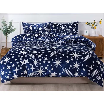 Povlečení XPOSE Samira Exclusive modré 140 x 200, 70 x 90 cm zipový uzávěr