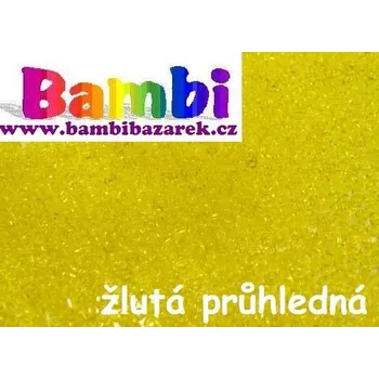 Dětské navlékací korálky Korálky/rokajl průhledný - žlutá > (10/0) Ø2,3mm(sáček 30g)
