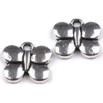 Přívěsek Přívěsek kovový - motýlek 10x13mm