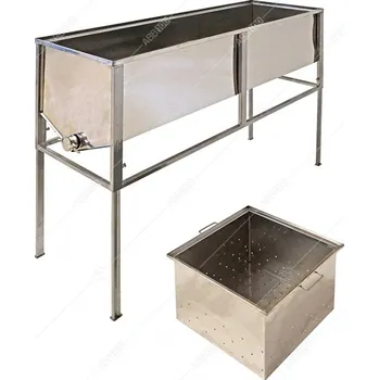 Jídelní stůl AVV-100 Odvíčkovací stůl nerez délka 1,5m/0,8mm/koš