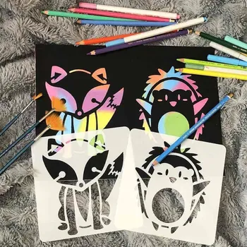 omalovánky 4L Šablony zvířátek na malování - malé, 12 ks