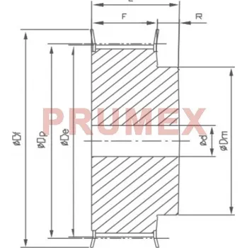 Řemenice 20 L 100 optibelt ZRS s předvrtanou dírou