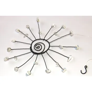 JoyKa Drátkované Slunce s minerálními korálky - Měsíční kámen, Rozsvitťe si, Sluníčko i doma, Očistná energie z měsíce, Feng shui 3462 (Česká výroba, co kus - to originál :))