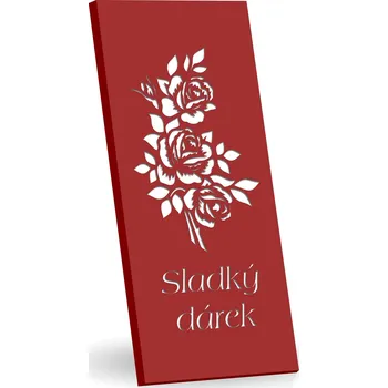 Čokoláda Selllot, s.r.o., K Hájům 34, 155 00 Praha 5 - Vyrobeno v EU Mléčná čokoláda s mandlemi a malinami - Sladký dárek - červený obal 175g