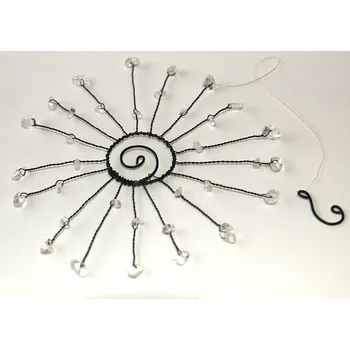 JoyKa Drátkované Slunce s minerálními korálky - Krystalová Matka příroda, Rozsvitťe si, Sluníčko i doma, Očistná energie, Feng shui 3466 (Česká výroba, co kus - to originál :))